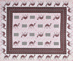 Thumbnail for Pink Ethnic Motifs Cotton 200TC King Bedsheet With 2 Zipper Pillow Covers - King Size by House of Ree - Distacart