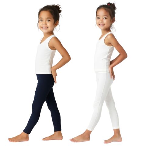 Chilins Lycra Blue,White Cotton Legging for Girls