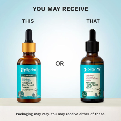 Pilgrim Redensyl 3% + Anagain 4% + 5% Capilia Stem Advanced Hair Growth Serum with Korean Black Rice - Dista