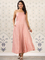 Thumbnail for Ode by House of Pataudi Floral Printed Shoulder Straps Anarkali Kurta - Distacart