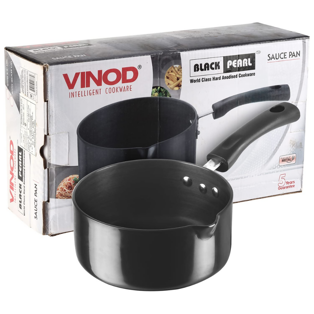 Vinod Black Pearl Hard Anodised Saucepan - Dista