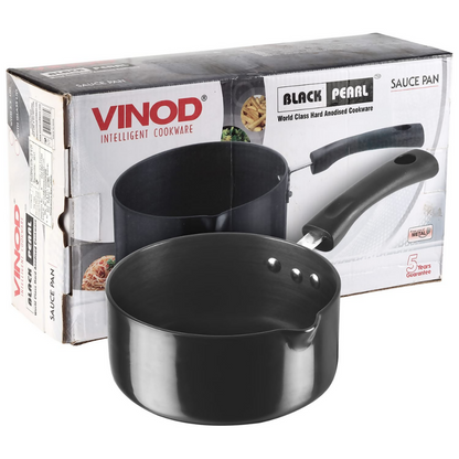 Vinod Black Pearl Hard Anodised Saucepan - Dista