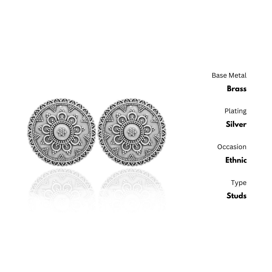 New Stylish Oxidized Gold-Polished Gold Studs Earrings for Womens by House of Ree - Distacart