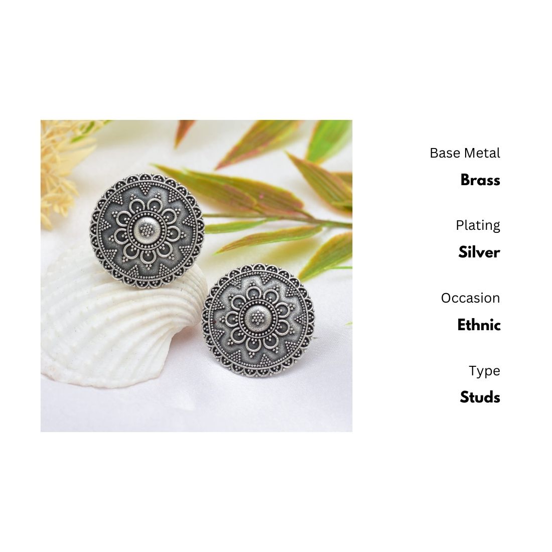 New Stylish Oxidized Gold-Polished Gold Studs Earrings for Womens by House of Ree - Distacart