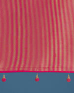 Thumbnail for Monjolika Fashion Banarasi Silk Rani Pink Zaal Pattern Traditional Saree