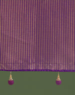 Thumbnail for Monjolika Fashion Banarasi Silk Purple Zaal Pattern Traditional Saree
