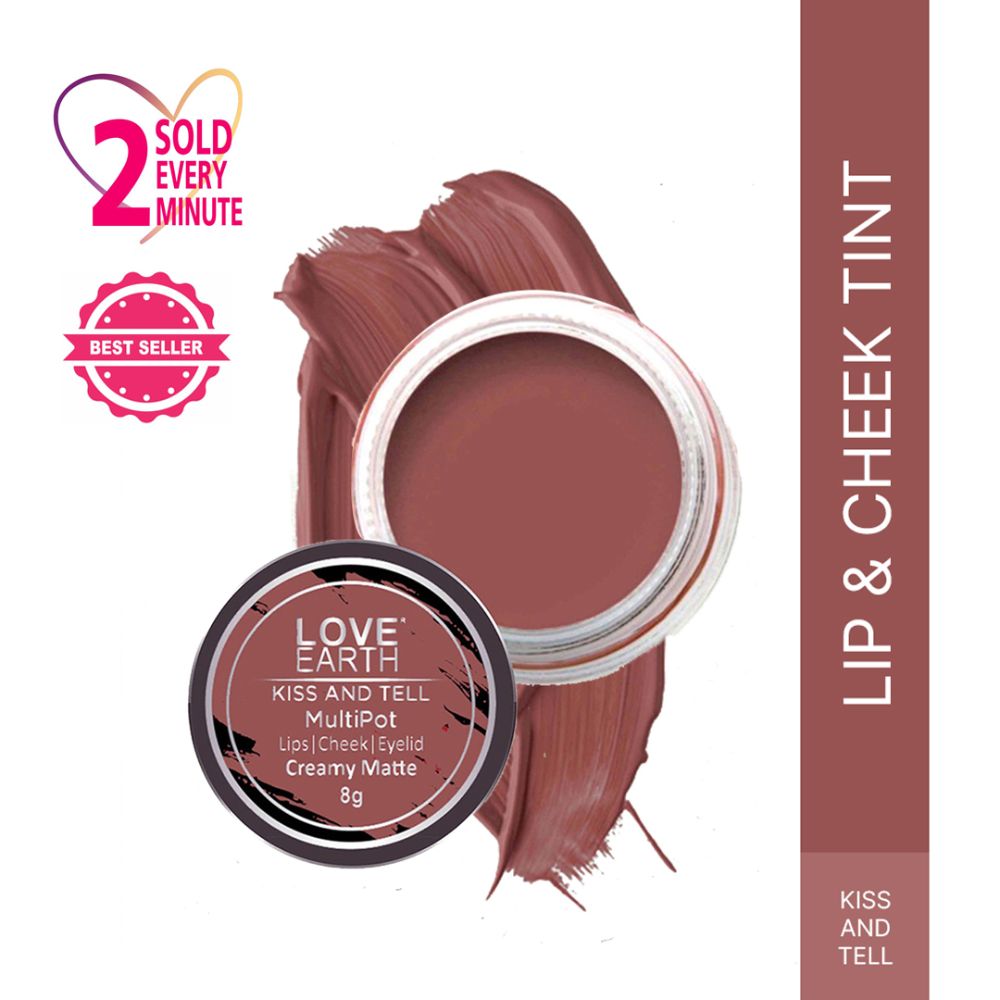 Love Earth Lip Tint & Cheek Tint Multipot-Kiss & Tell - Distacart