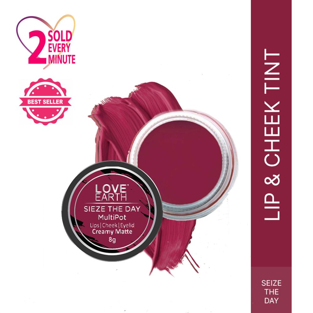 Love Earth Lip Tint & Cheek Tint Multipot-Sieze The Day - Distacart