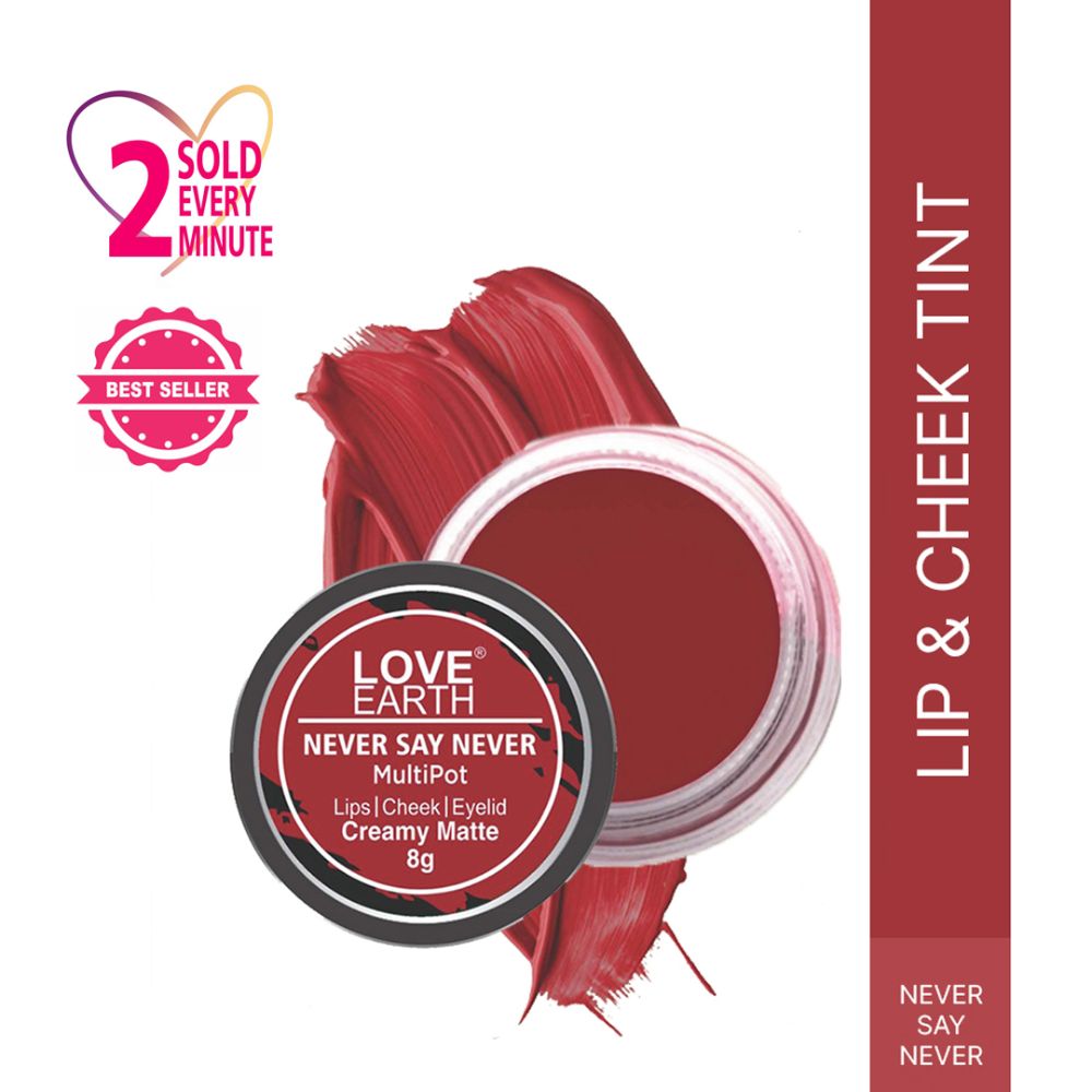 Love Earth Lip Tint & Cheek Tint Multipot - Never Say Never - Distacart