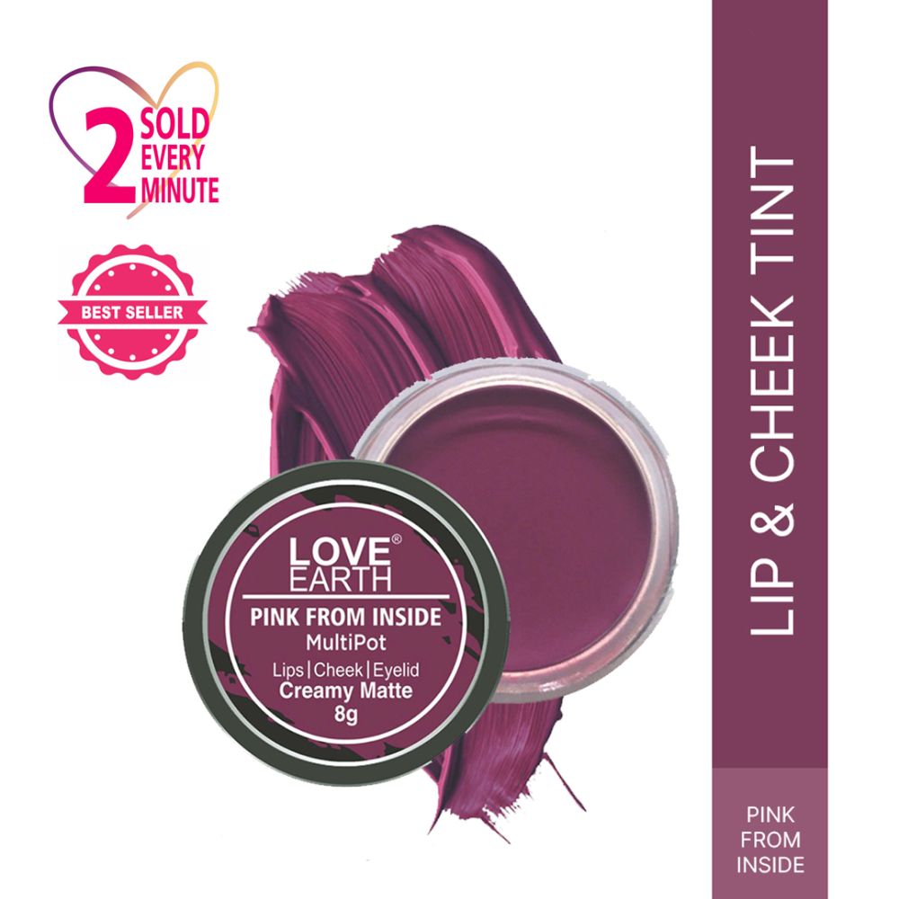 Love Earth Lip Tint & Cheek Tint Multipot - Pink From Inside - Distacart