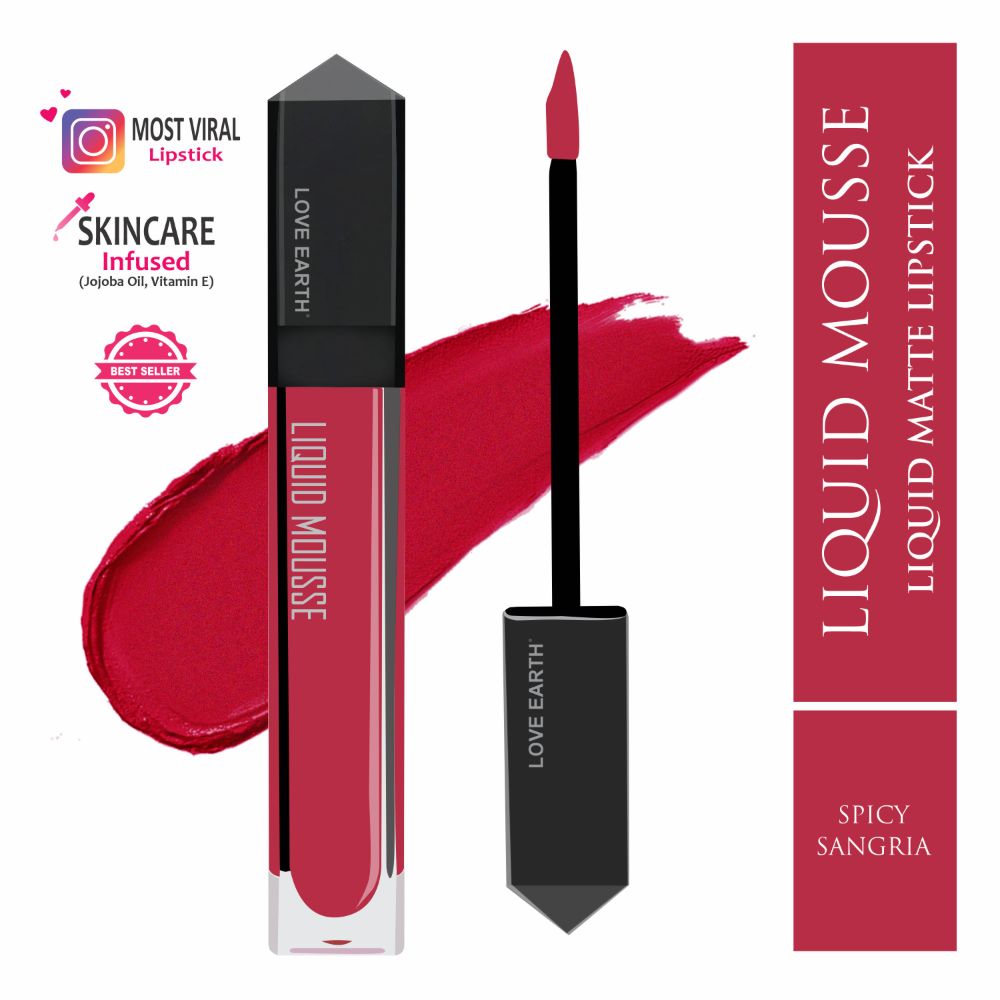 Love Earth Liquid Mousse Lipstick - Spicy Sangria - Distacart