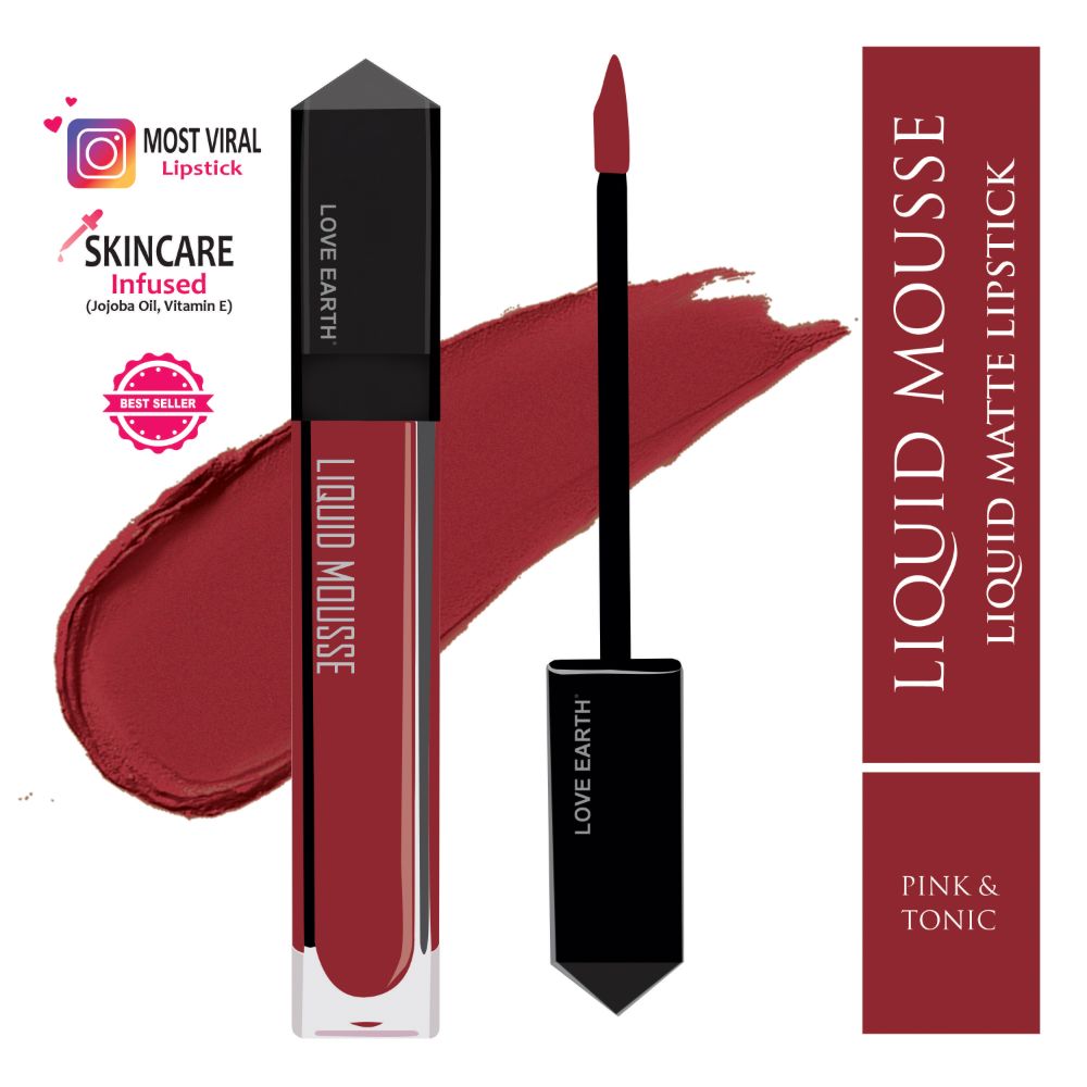 Love Earth Liquid Mousse Lipstick - Pink & Tonic - Distacart