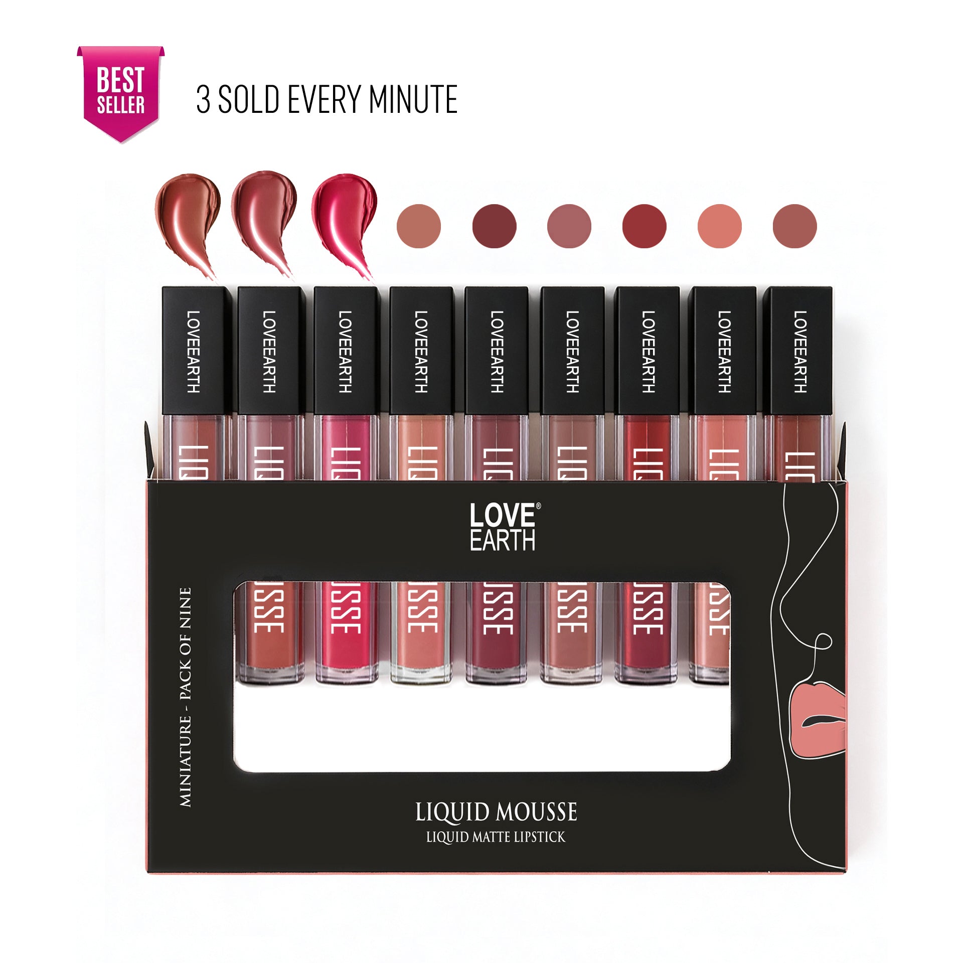 Love Earth Liquid Mousse Miniature Liquid Matte Lipstick - Dista
