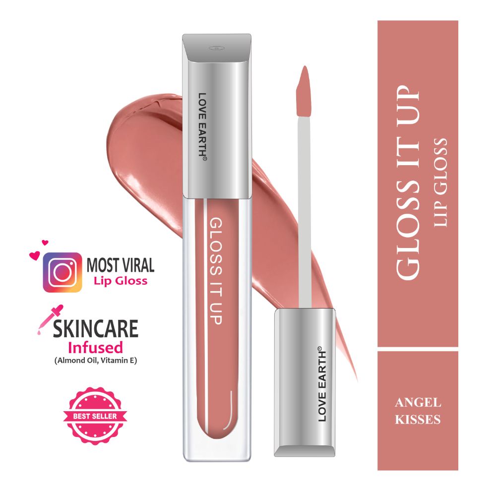 Love Earth Lip Gloss - Angel Kisses (Peach) - Distacart