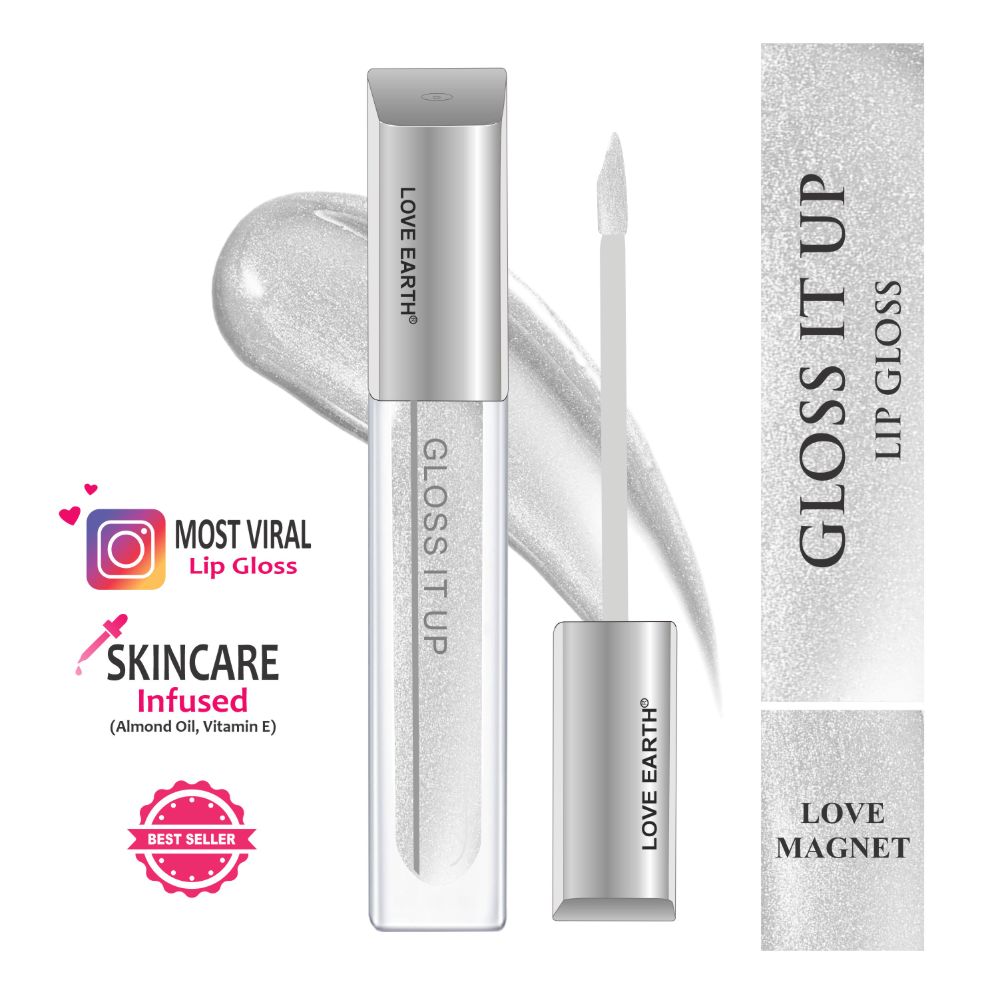Love Earth Lip Gloss - Love Magnet (Silver Glitter) - Distacart