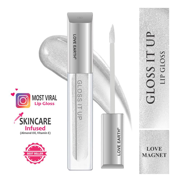 Love Earth Lip Gloss - Love Magnet (Silver Glitter) - Distacart