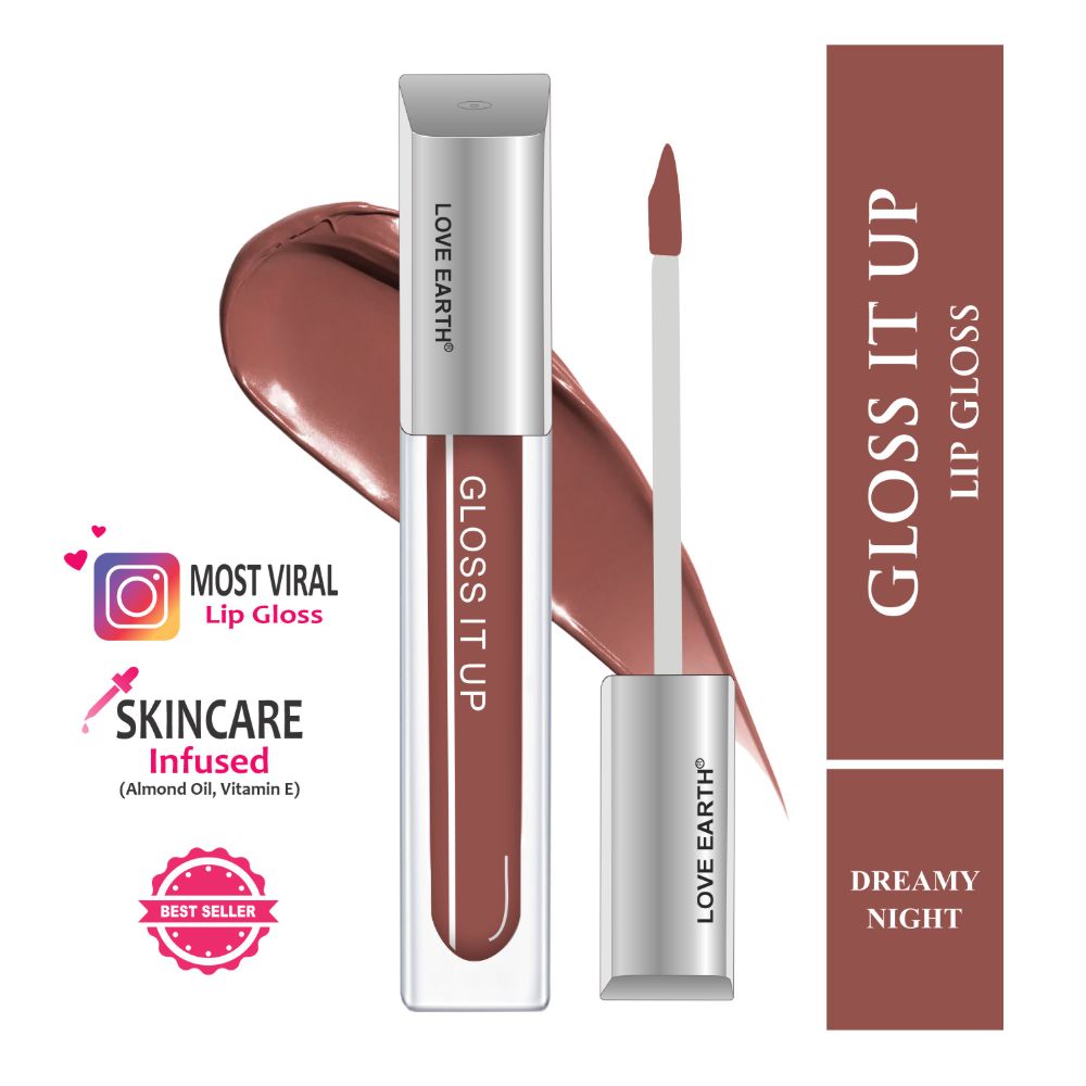 Love Earth Lip Gloss - Dreamy Night (Brown) - Distacart