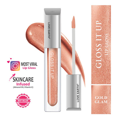 Love Earth Lip Gloss - Gold Glam (Golden) - Distacart