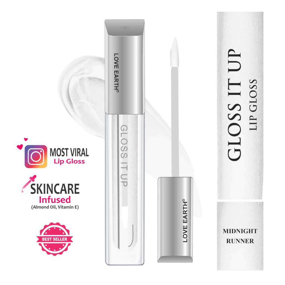 Love Earth Lip Gloss - Midnight Runner (Transparent) - Distacart