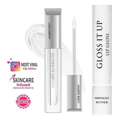 Love Earth Lip Gloss - Midnight Runner (Transparent) - Distacart
