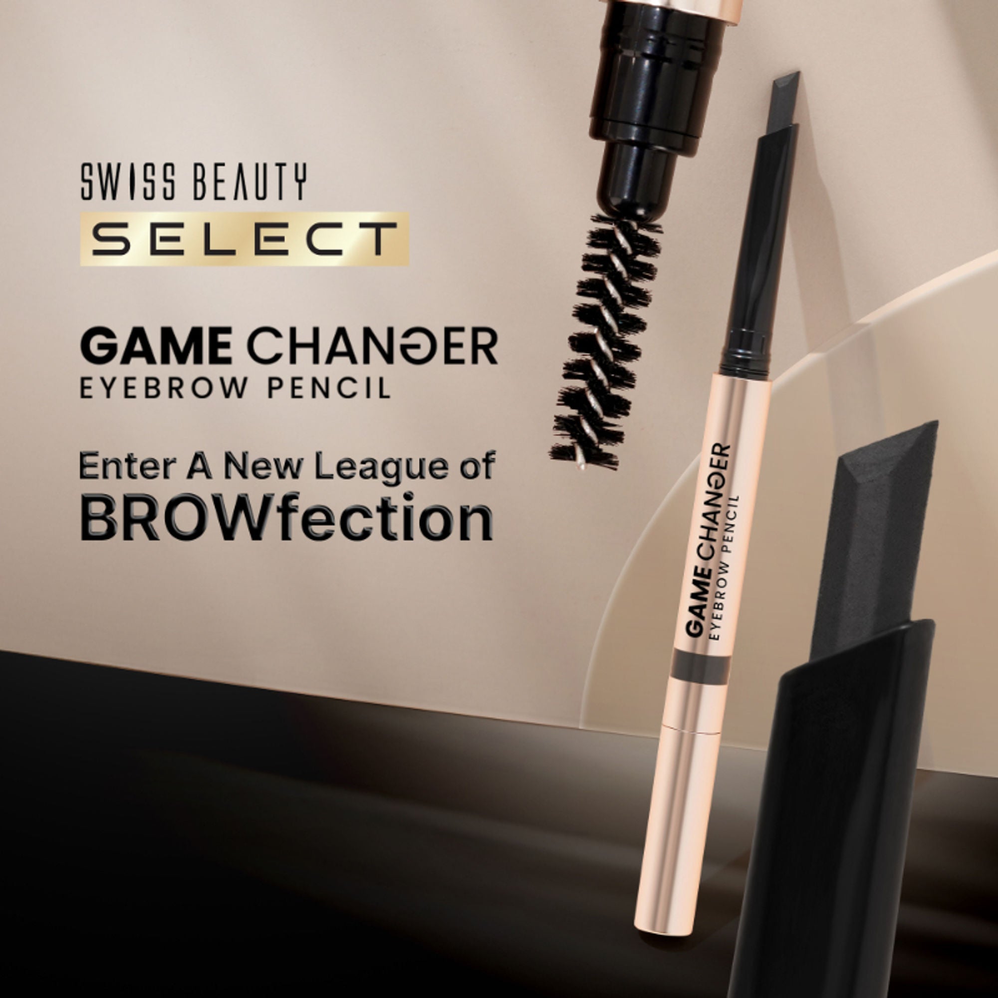 Swiss Beauty Select Game Changer Eyebrow Pencil - 3 Charcoal Black - Distacart