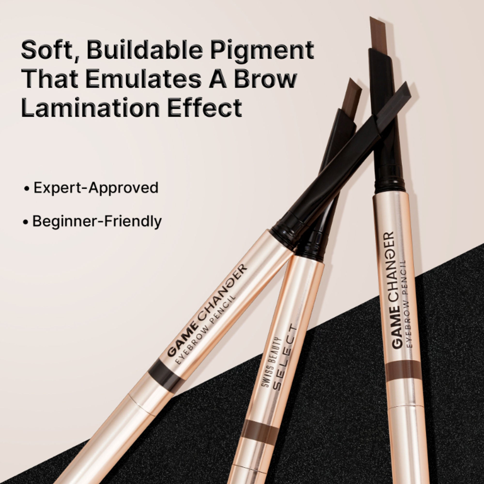 Swiss Beauty Select Game Changer Eyebrow Pencil - 3 Charcoal Black - Distacart
