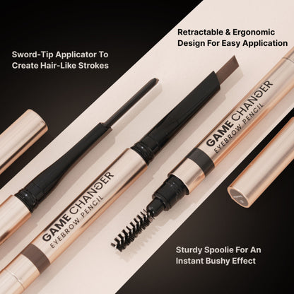 Swiss Beauty Select Game Changer Eyebrow Pencil - 3 Charcoal Black - Distacart