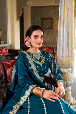 Thumbnail for Lorenvalley Rama Vichitra Silk Sequins and Thread Embroidery Work Lehenga Choli - Distacart