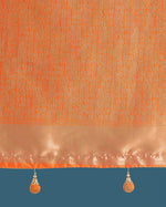Thumbnail for Monjolika Fashion Orange Colour Banarasi Silk Zari Weaving Classic Saree