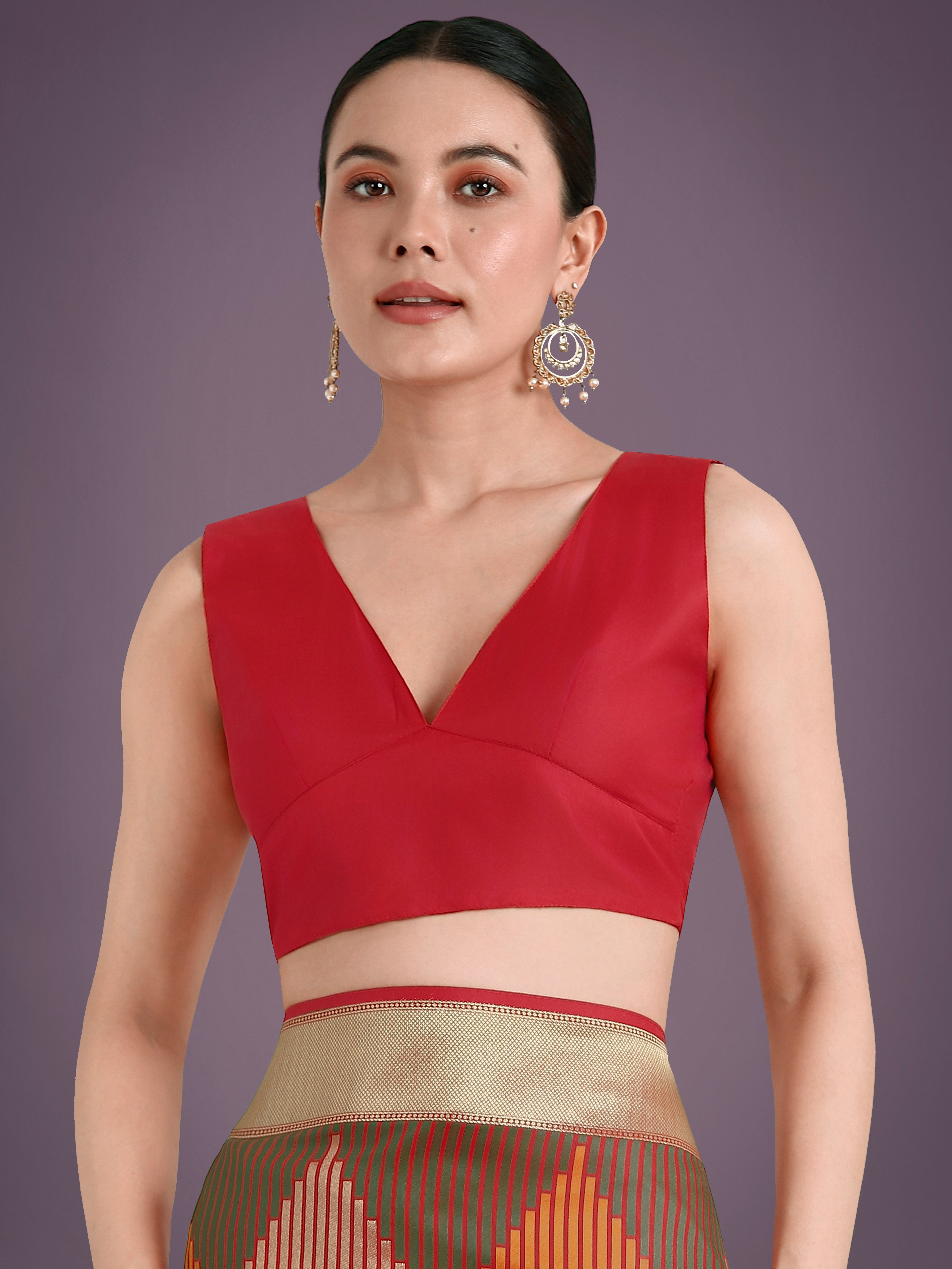 Monjolika Fashion Red Colour Banarasi Silk Zari Weaving Classic Saree