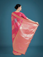 Thumbnail for Monjolika Fashion Light Pink Colour Banarasi Silk Zari Weaving Classic Saree