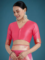 Thumbnail for Monjolika Fashion Light Pink Colour Banarasi Silk Zari Weaving Classic Saree