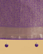 Thumbnail for Monjolika Fashion Lavender Colour Banarasi Silk Zari Weaving Classic Saree
