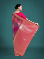 Thumbnail for Monjolika Fashion Pink Colour Banarasi Satin Silk Zari Weaving Classic Saree