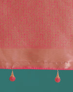Thumbnail for Monjolika Fashion Pink Colour Banarasi Satin Silk Zari Weaving Classic Saree