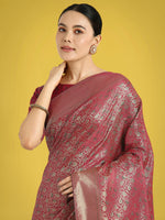 Thumbnail for Monjolika Fashion Maroon Color Baanrasi Satin Silk Saree for Wedding Functions