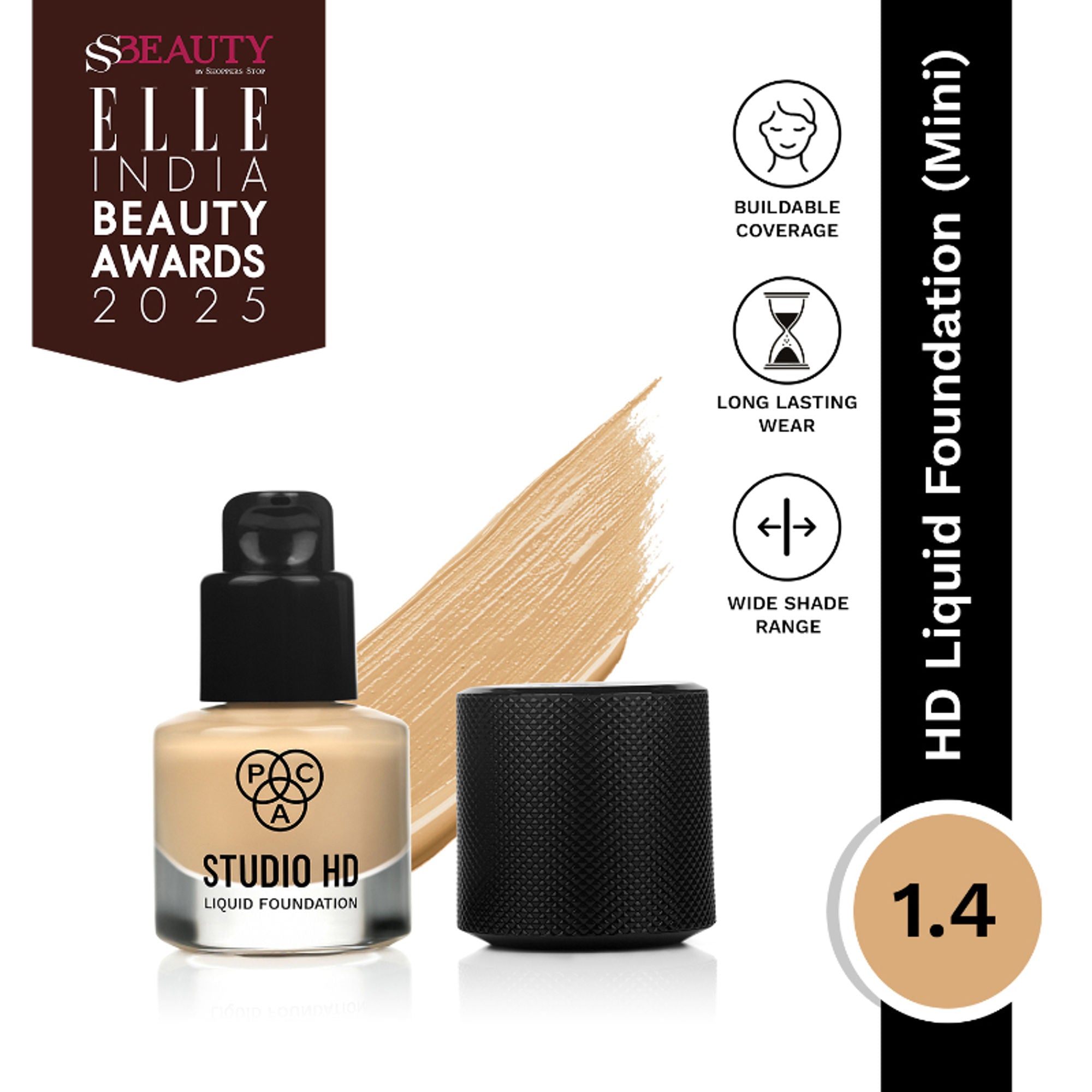 PAC Studio HD Liquid Mini Foundation - 1.4