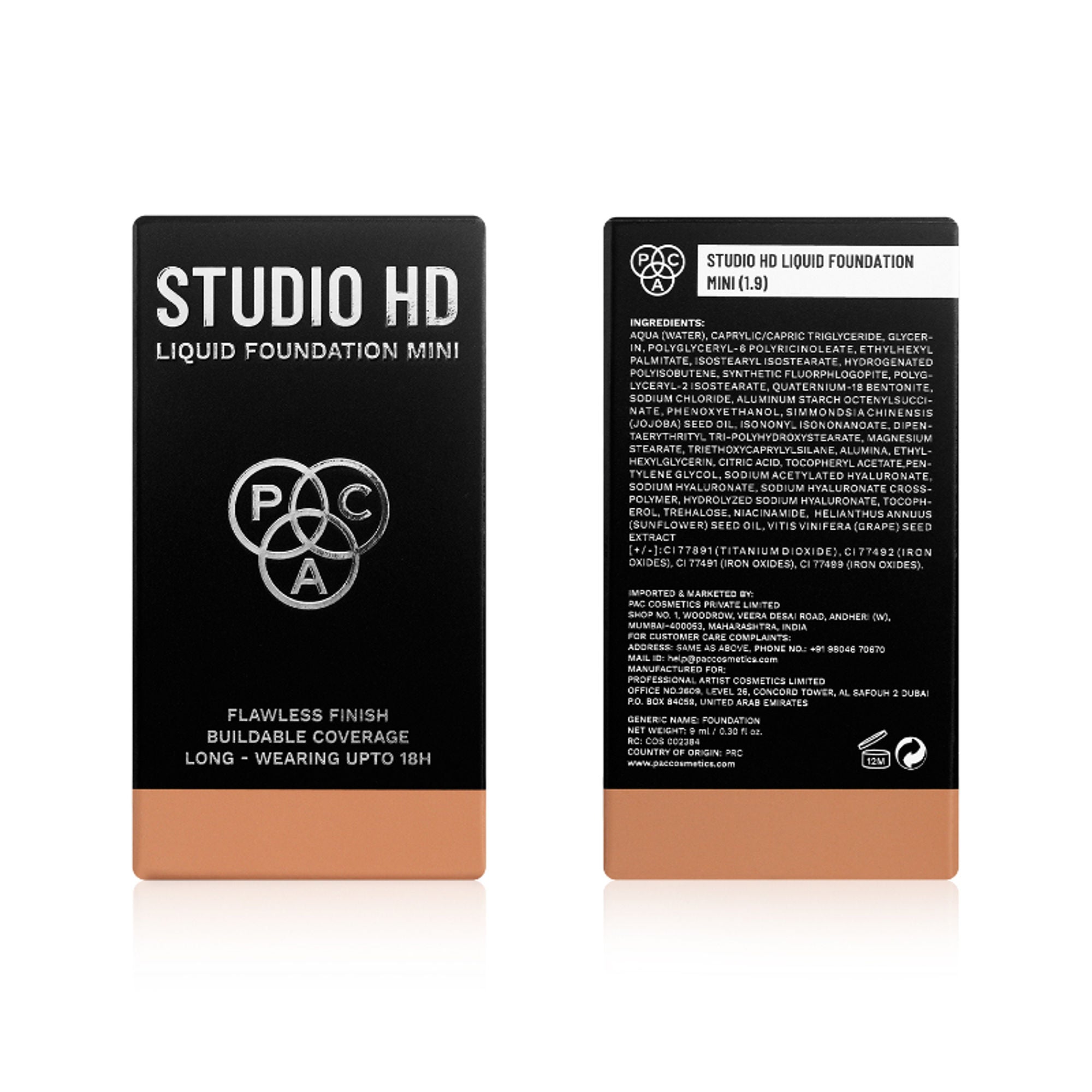 PAC Studio HD Liquid Mini Foundation - 1.9 - Distacart