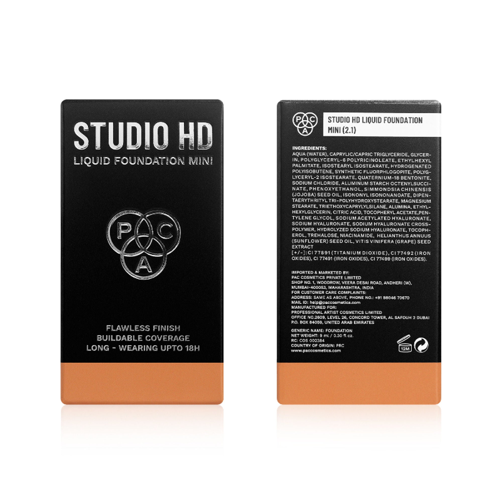 PAC Studio HD Liquid Mini Foundation - 2.1 - Distacart
