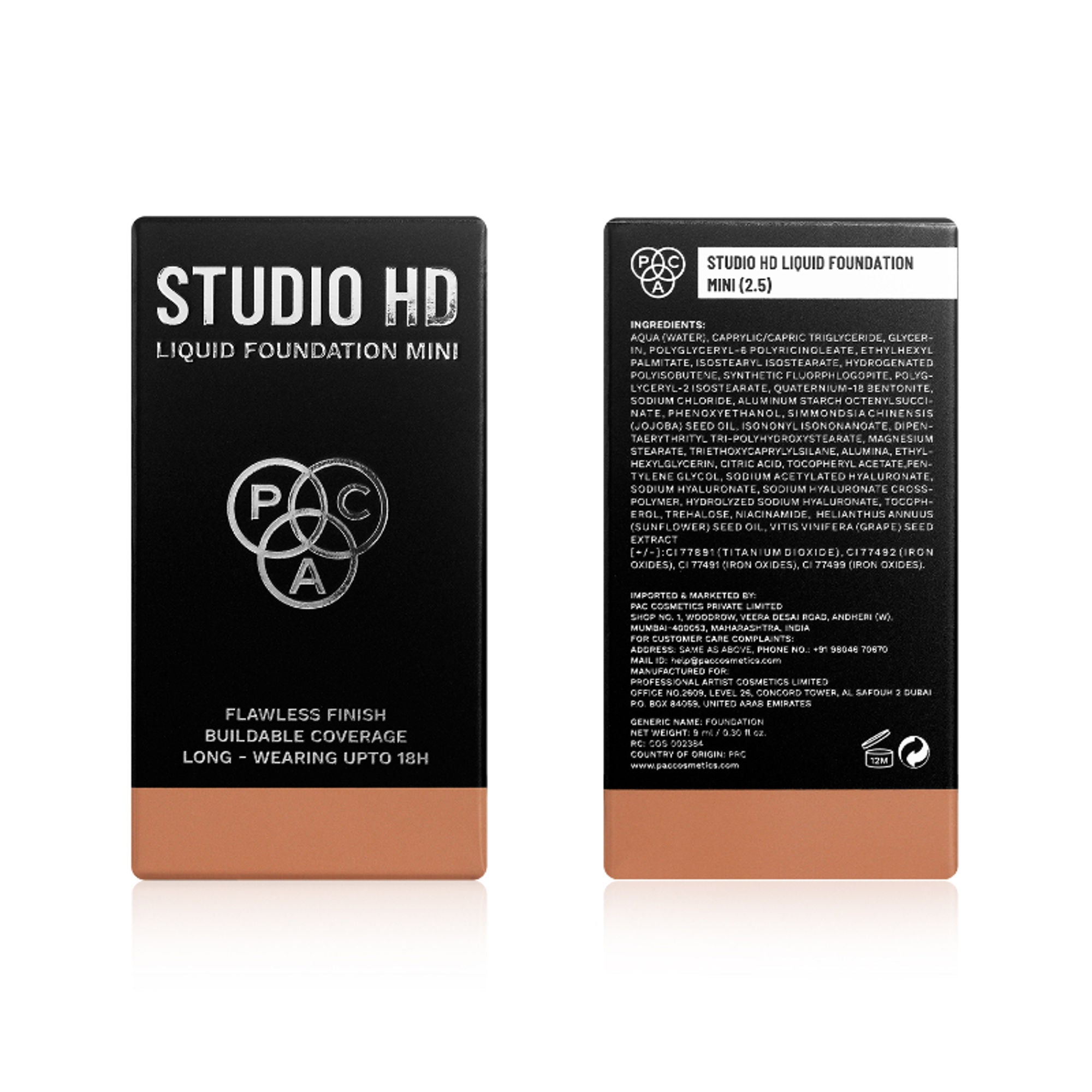 PAC Studio HD Liquid Mini Foundation - 2.5 - Distacart