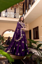 Thumbnail for Lorenvalley Parot Star Georgette Embellishment With Pearl Coding And Sequins Embroidery Work Lehenga Choli with Dupatta