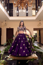Thumbnail for Lorenvalley Parot Star Georgette Embellishment With Pearl Coding And Sequins Embroidery Work Lehenga Choli with Dupatta