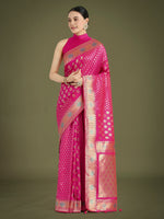 Thumbnail for Monjolika Fashion Rani Pink Colour Banarasi Silk Zari Weaving Classic Saree