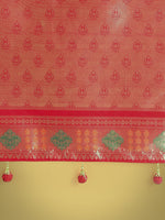 Thumbnail for Monjolika Fashion Red Colour Banarasi Silk Zari Weaving Classic Saree