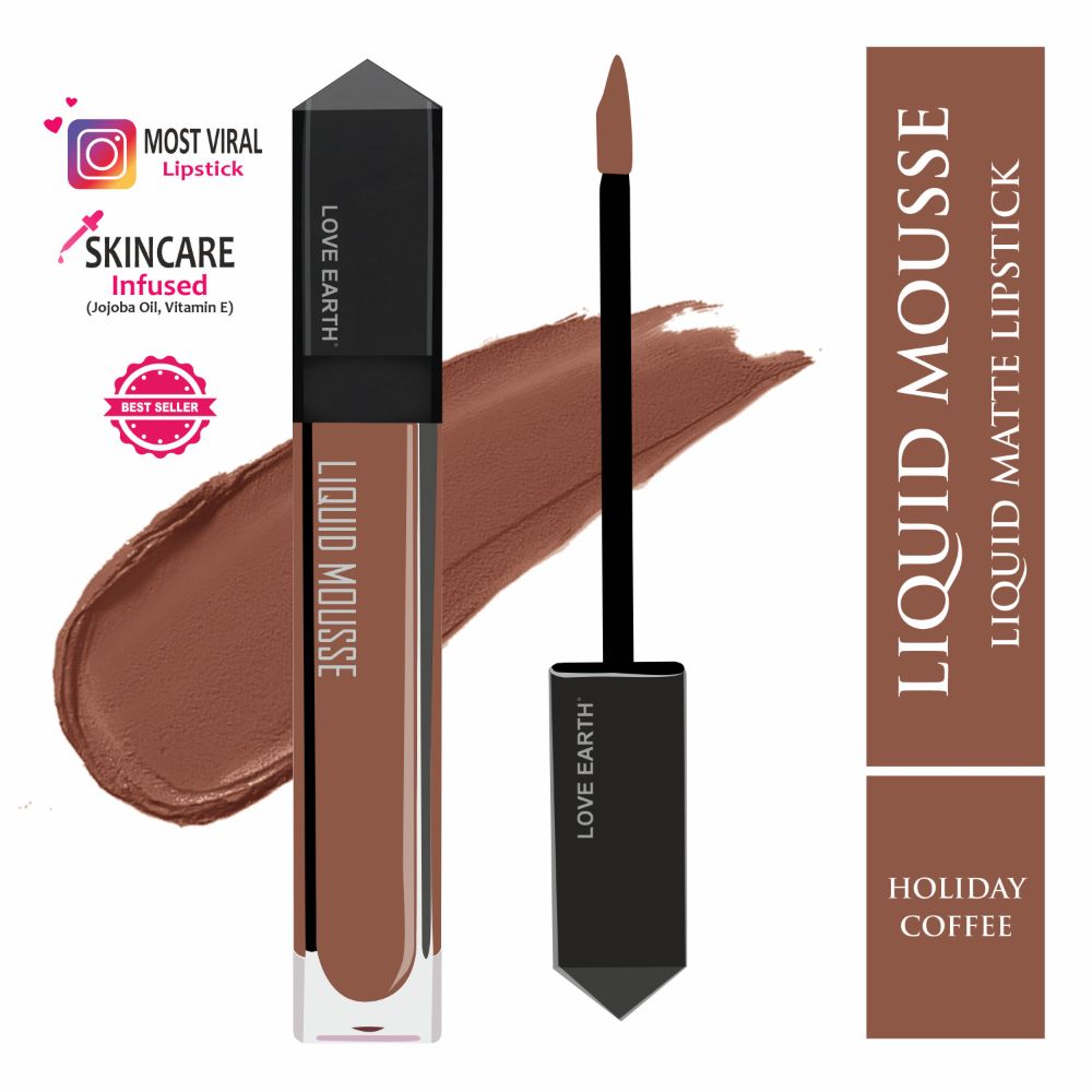 Love Earth Liquid Mousse Lipstick - Holiday Coffee - Distacart