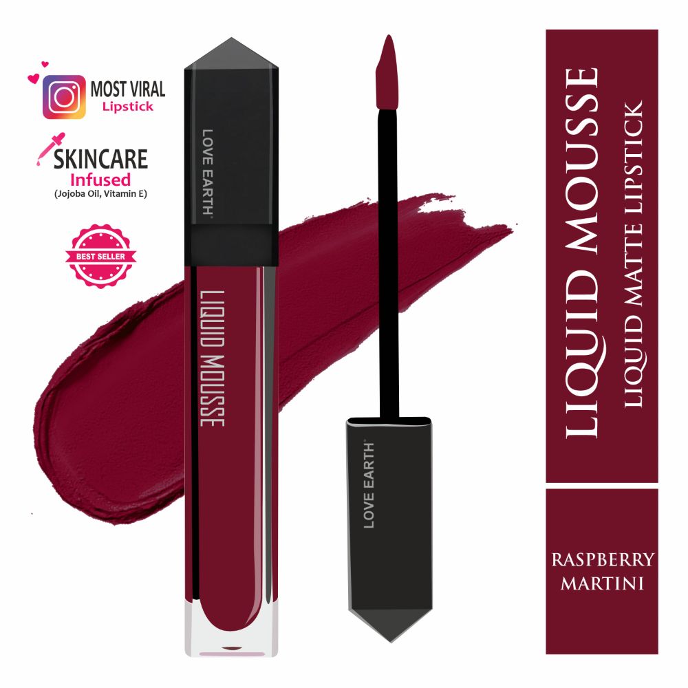Love Earth Liquid Mousse Lipstick - Raspberry Martini - Distacart