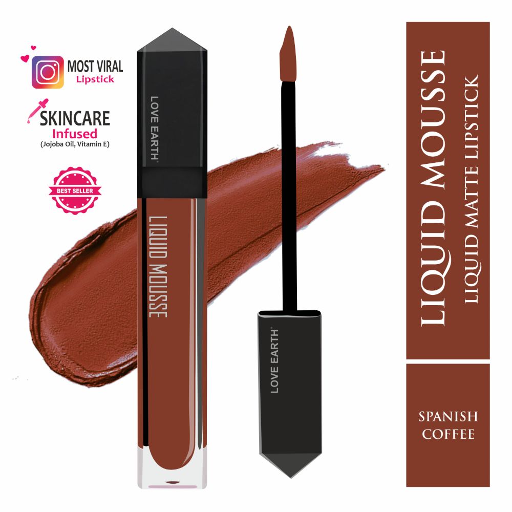 Love Earth Liquid Mousse Lipstick - Spanish Coffee - Distacart