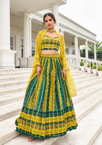 Thumbnail for Anaita Multicolor Georgette Lehenga Choli With Sequence & Thread Work - Distacart