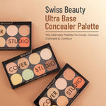 Thumbnail for Swiss Beauty Cover Studio Ultra Base Concealer Palette - 1 - Distacart