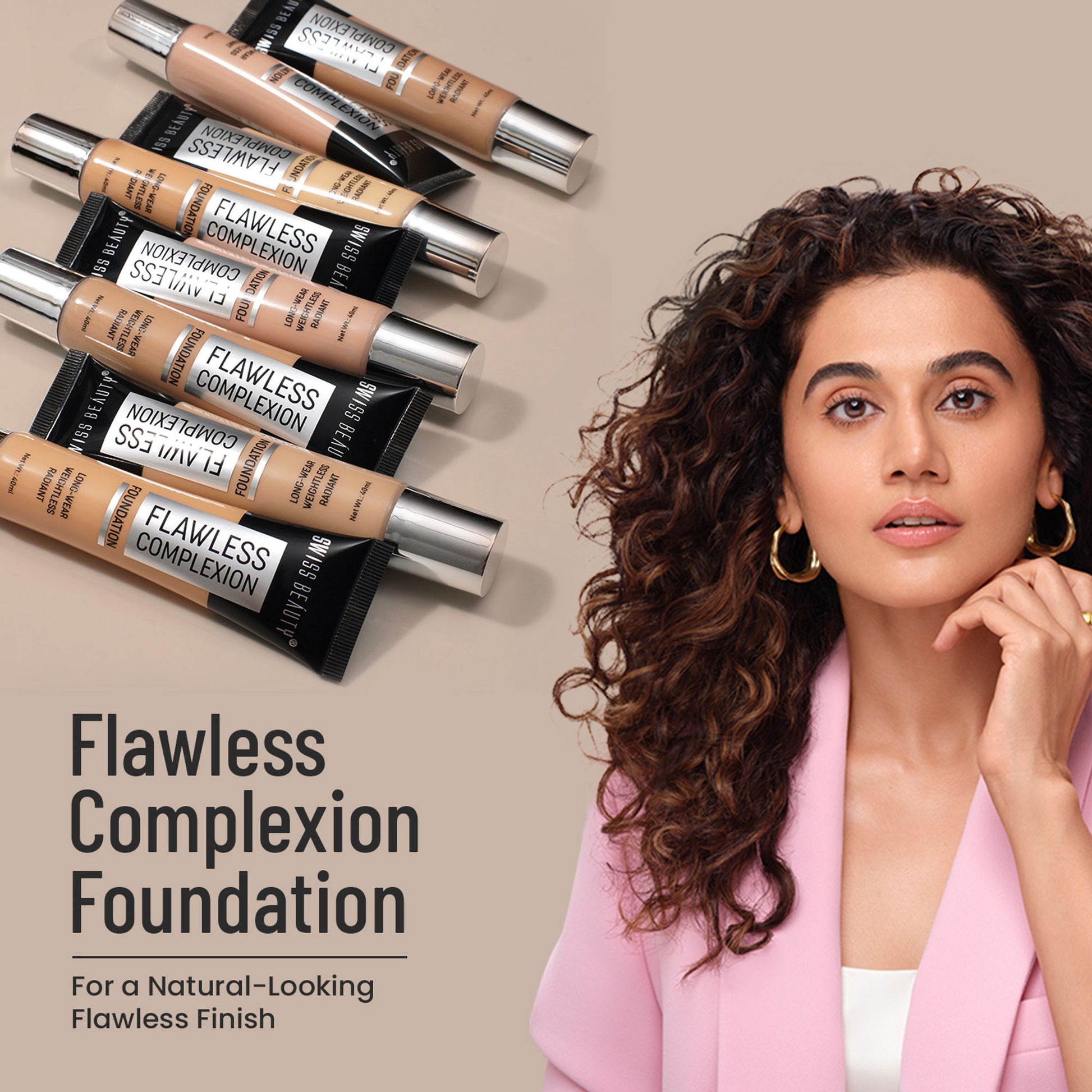 Swiss Beauty Flawless Complexion Foundation - 4 Nude Warm - Distacart
